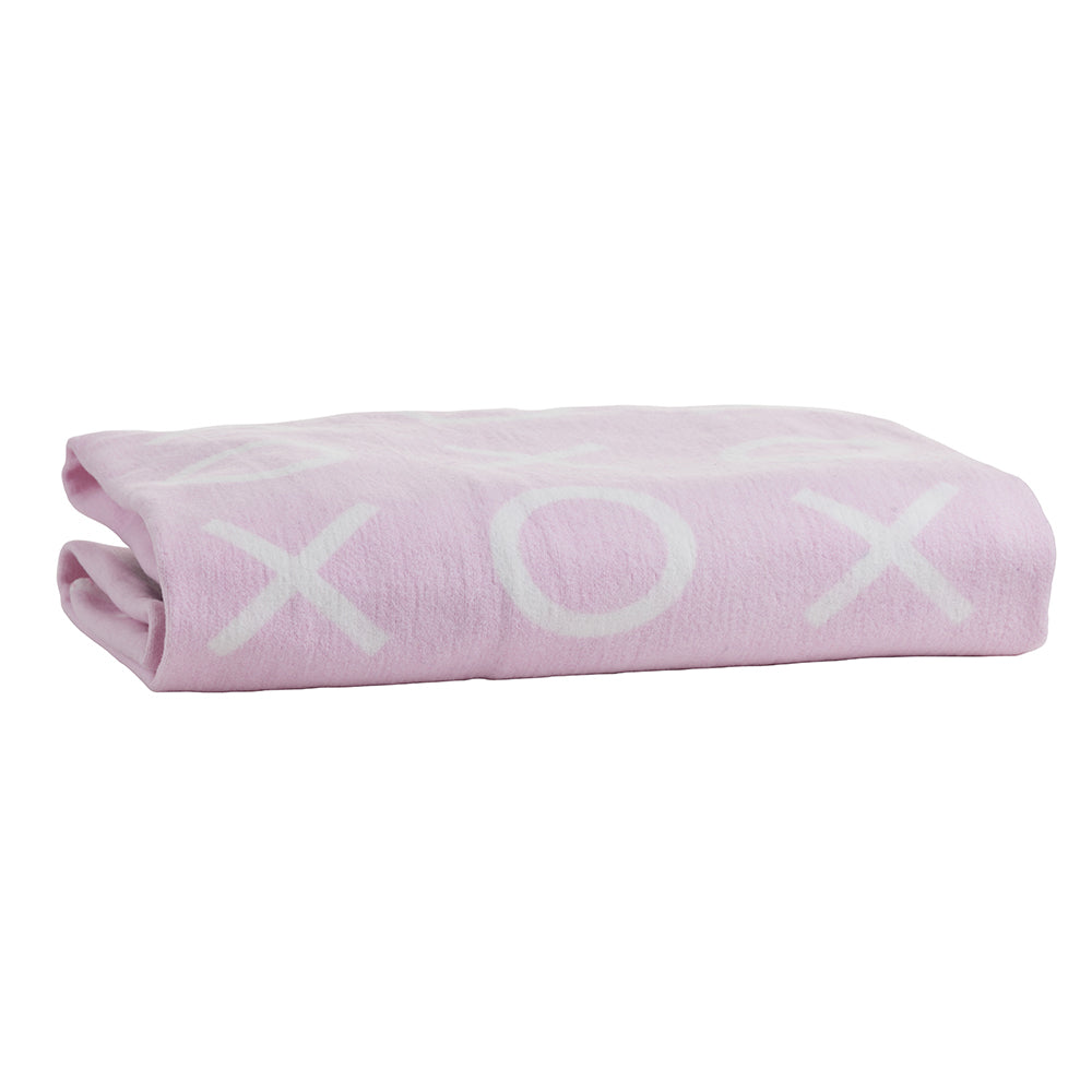 Playgro Home Machine Washable Soft Brushed Blanket Hugs And Kisses (Pink) — image 2