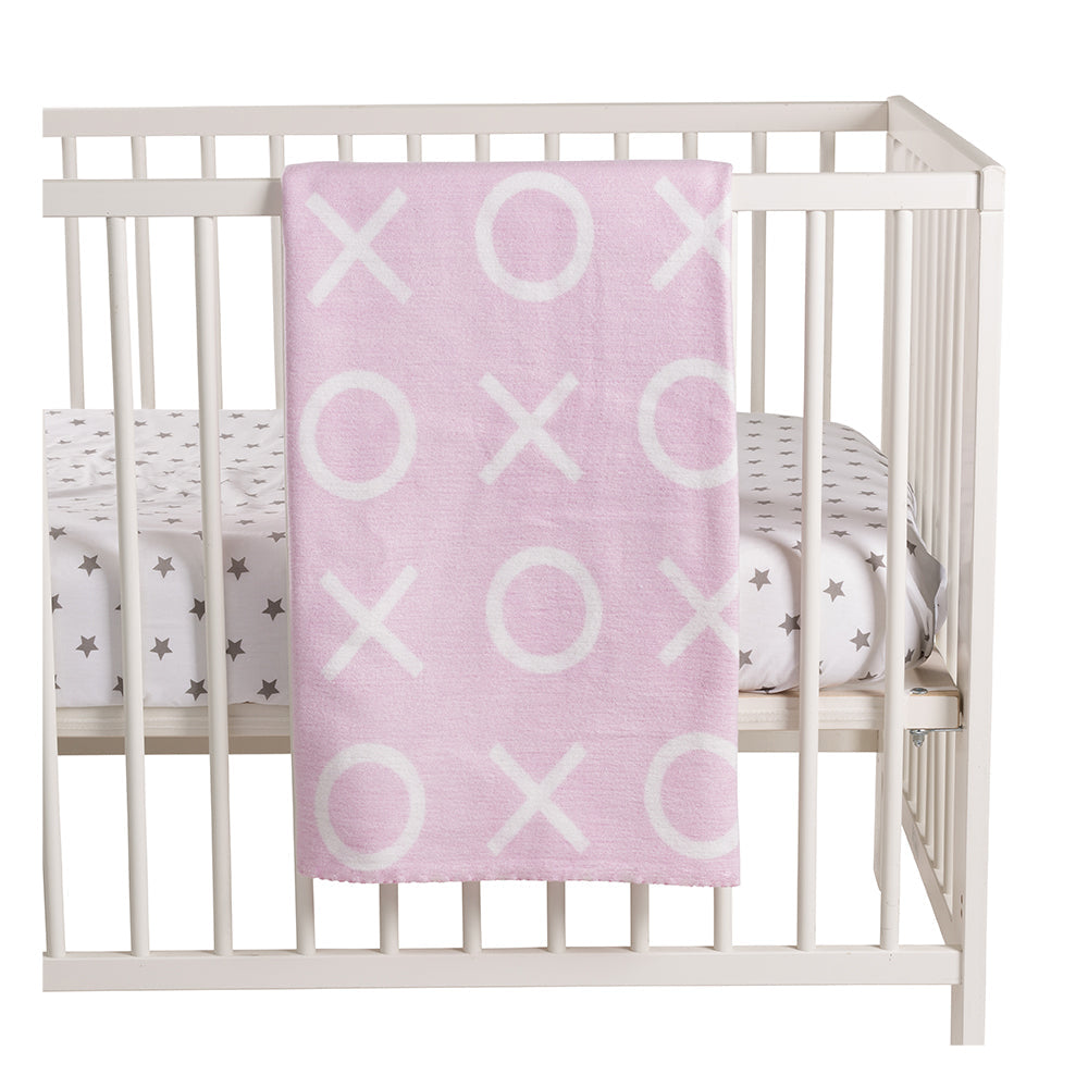 Playgro Home Machine Washable Soft Brushed Blanket Hugs And Kisses (Pink) — image 3