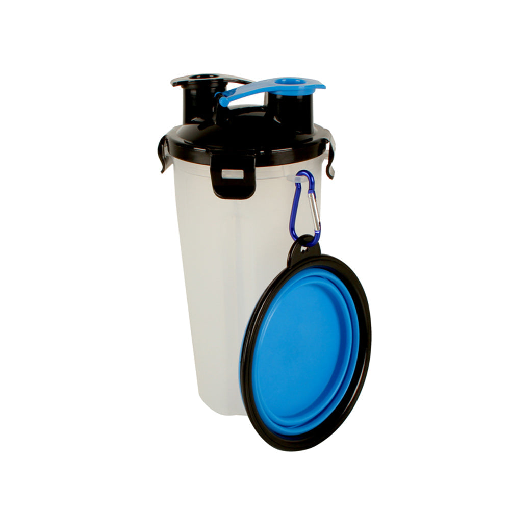 Pro Pet Care Dog 2-in-1 Plastic Travel Water Bottle w/ Pop Up Drink Bowl Assort