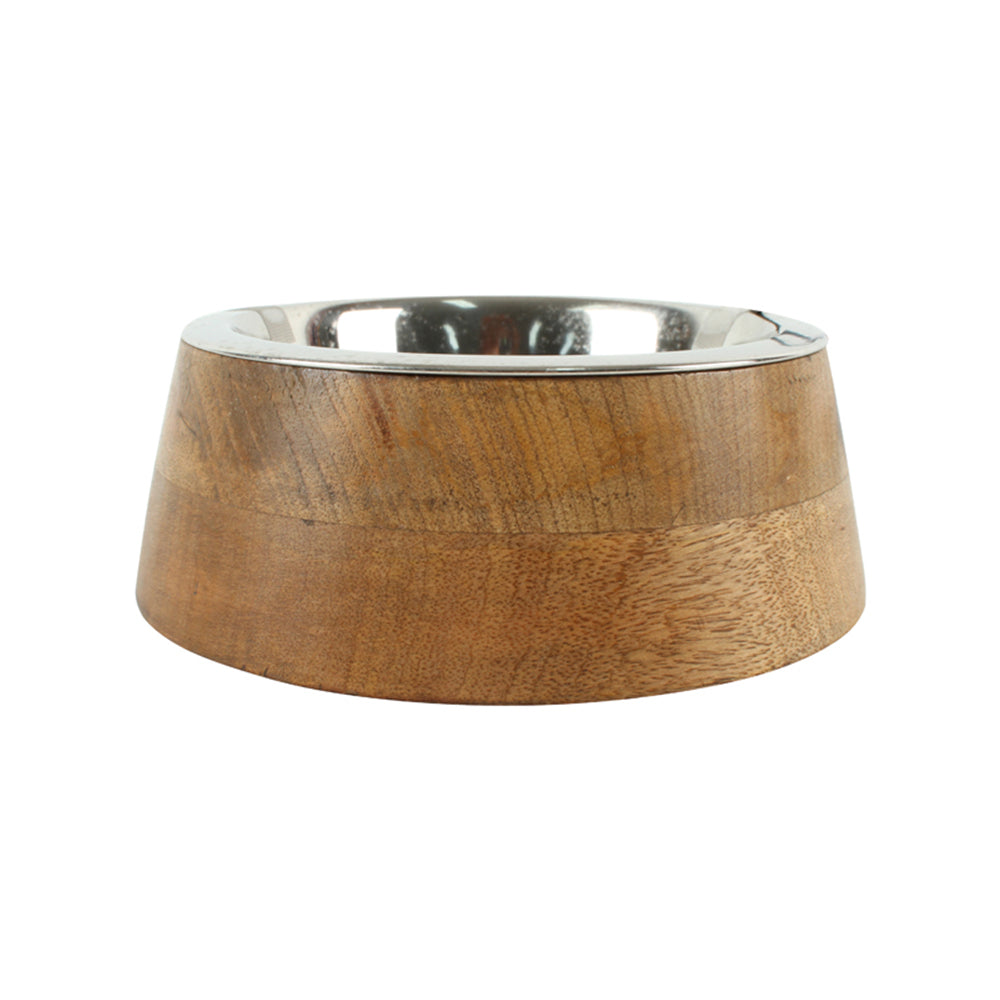 Maine & Crawford 20cm Harmony Dog Pet Feeding Drink/Food Bowl Mango Wood Natural