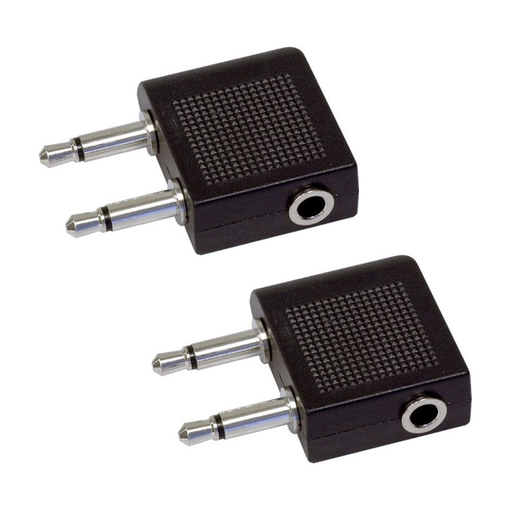 Aeroplane/Airplane/Plane/Travel Adapter 3.5Mm Jack Audio Headphones/Earphone (2 Pack)