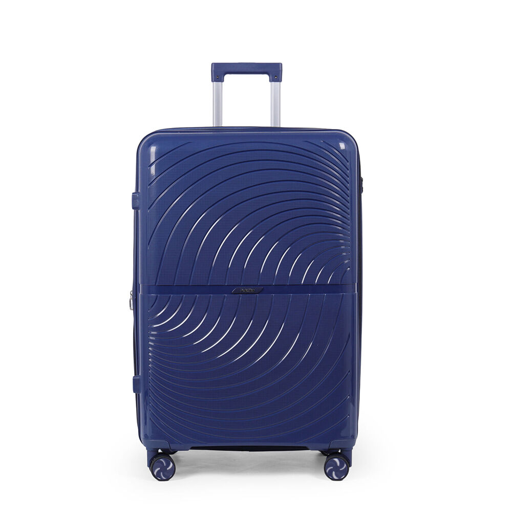Paklite 75x50cm Navy Suitcase Lightweight Solar Large Travel Luggage