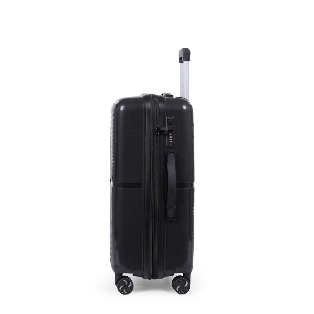 Paklite 65x43cm Black Suitcase Lightweight Solar Medium Travel Luggage — image 2