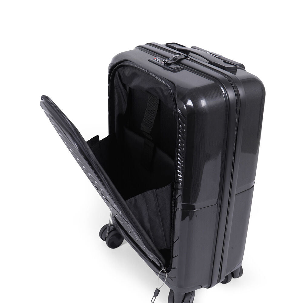 Paklite 55x35cm Black Suitcase Lightweight Solar Small Travel Luggage — image 4