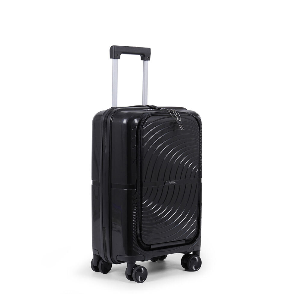 Paklite 55x35cm Black Suitcase Lightweight Solar Small Travel Luggage — image 7