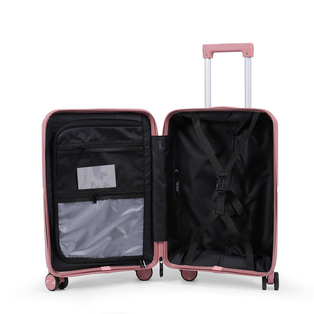 Paklite 55x35cm Pink Suitcase Lightweight Solar Small Travel Luggage — image 8