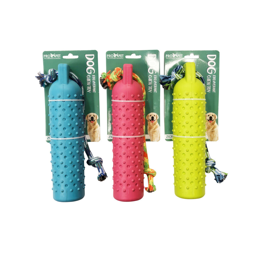 Pro Pet Care 52cm Fire Hydrant Chew Dog Toy With Rope Assorted — image 2