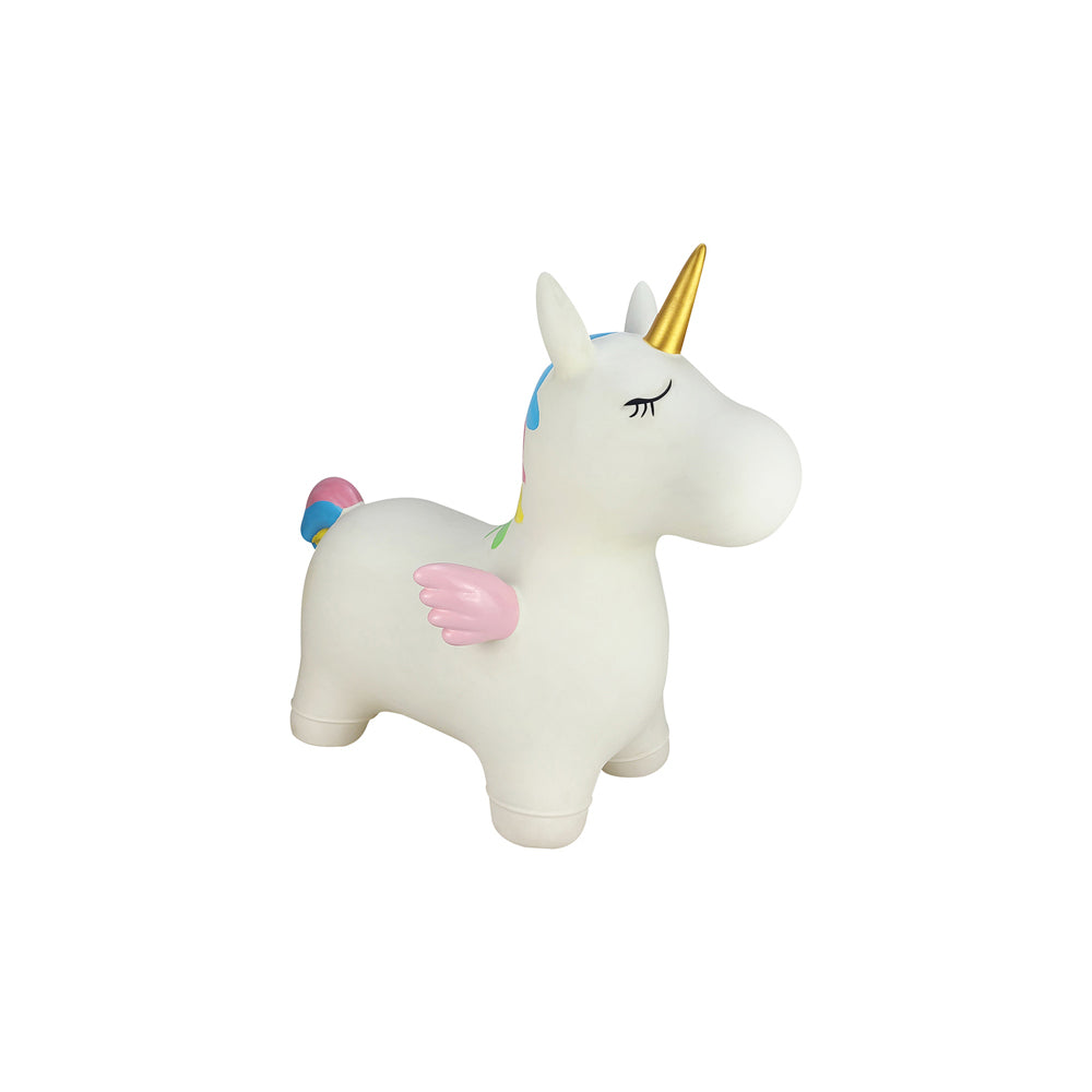 Kaper Kidz Bouncy Rider Stardust The Unicorn Kids Ride On Toy White 12m Plus