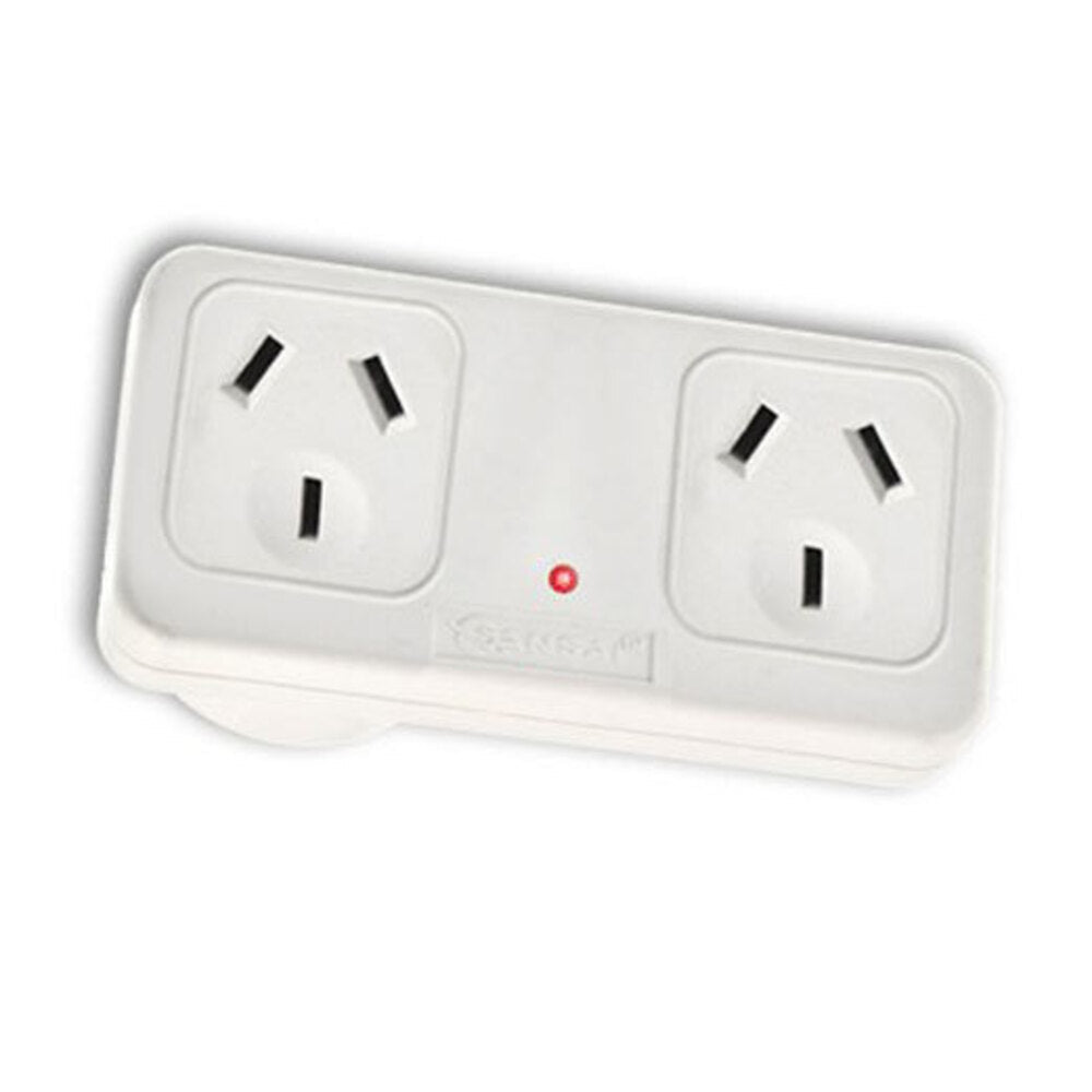 Sansai Horizontal Right Powerpoint Double Surge Protector Adaptor/Outlet/AU (3 Pack) — image 2