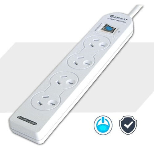 Sansai 4 Way Powerboard Sockets Splitter Overload Protection/Switch/1m Cord/10A — image 3