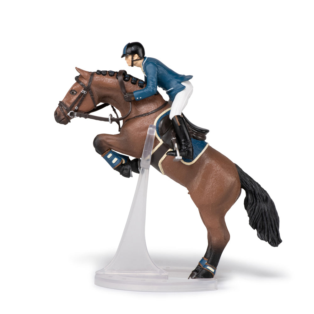 Papo France Jumping Horse & Horseman Kids Animal Collectible Figurine Fun Toy