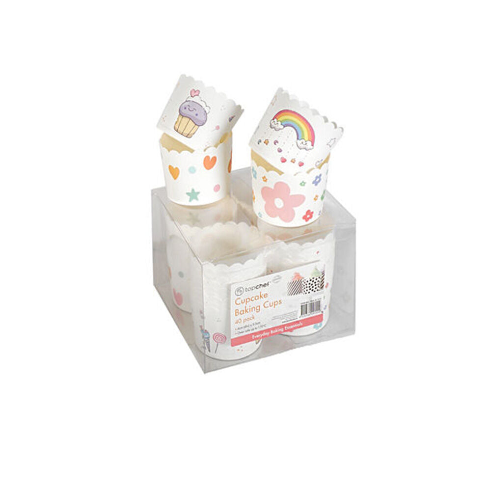 Topchef Cupcakes Packaging Box Container 6cm Cupcake Holders Assorted (40 Pieces) — image 2