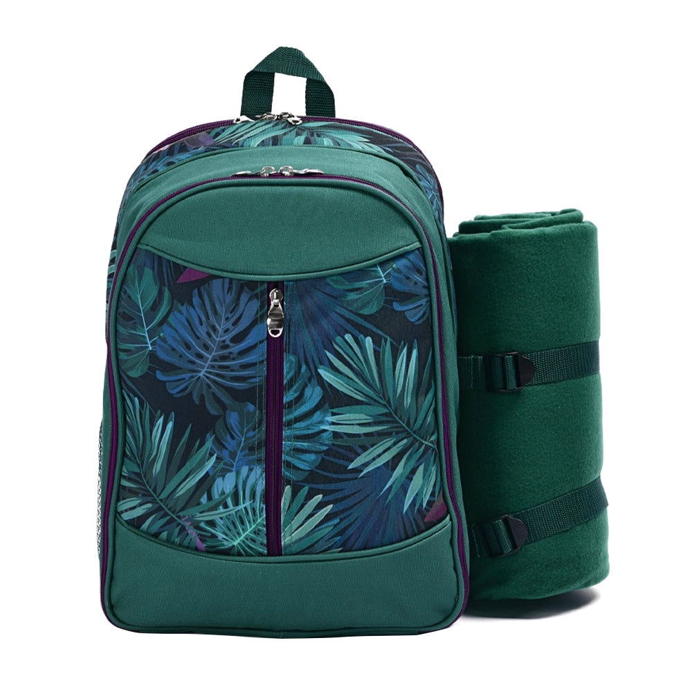 Trailmaster 4 Person Insulated Picnic Padded Backpack w/Cutlery/Glasses/Blanket — image 2
