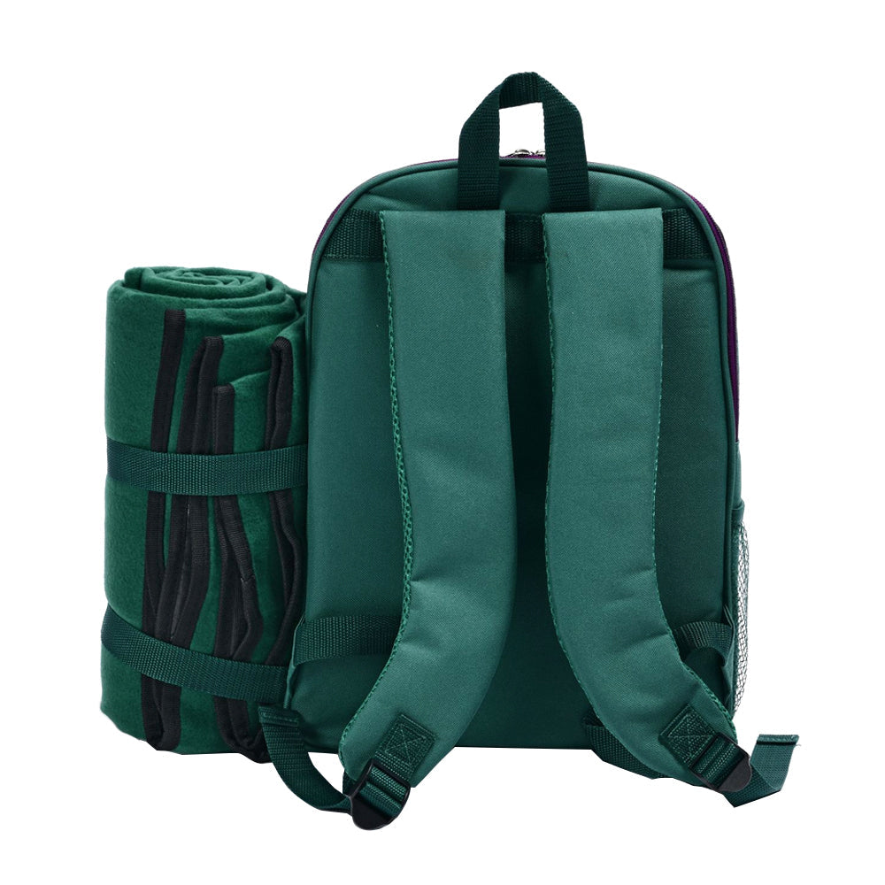 Trailmaster 4 Person Insulated Picnic Padded Backpack w/Cutlery/Glasses/Blanket — image 3