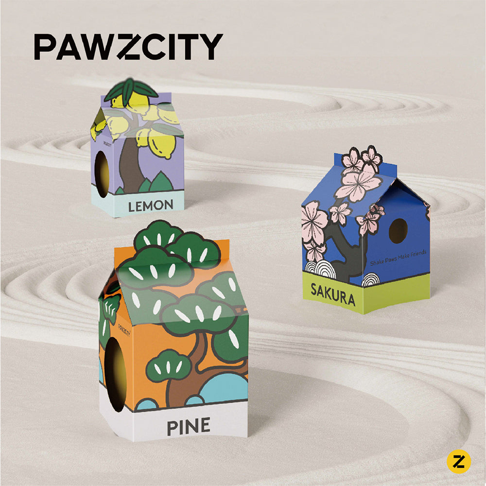 Pawzcity 63cm Cardboard Cat Scratcher House Kitten Scratch Box Sakura — image 2