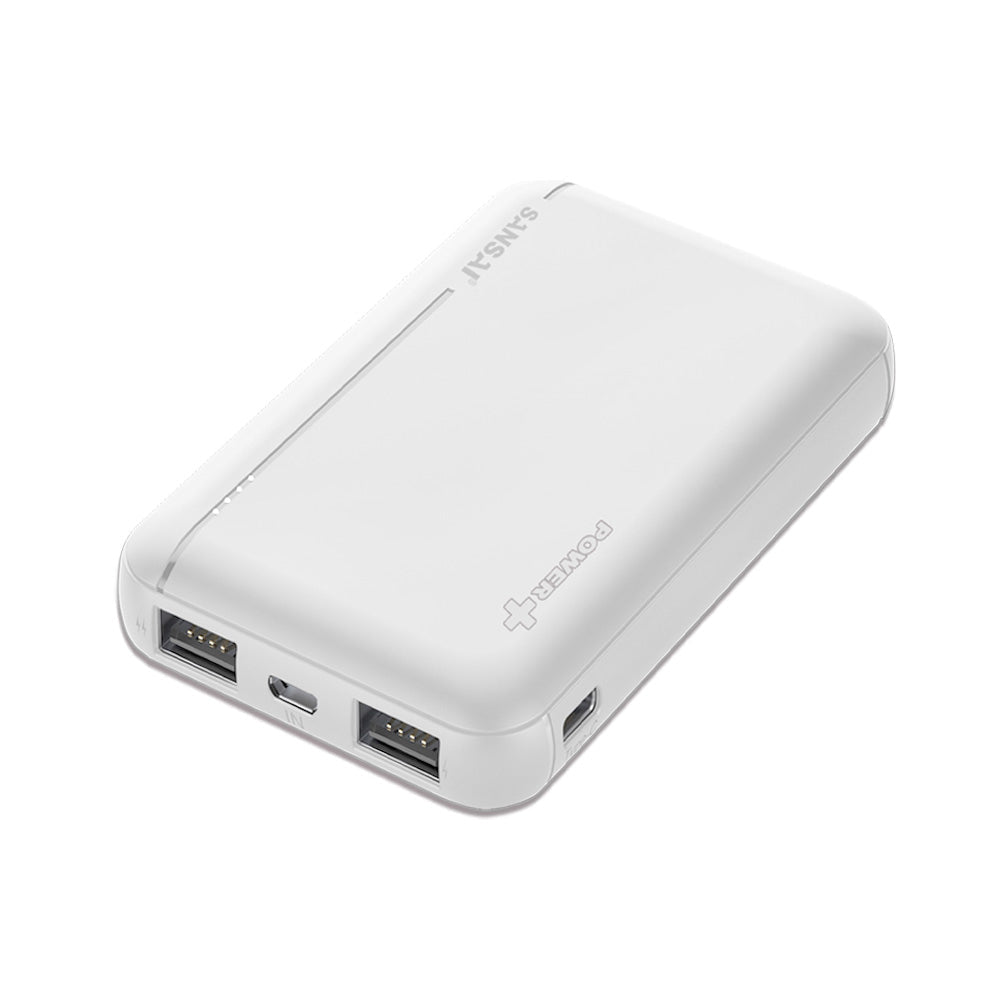 Sansai Power Bank Compact USB-C 6000mAh 22.5W w/ Kickstand LED 11x7 cm Assorted