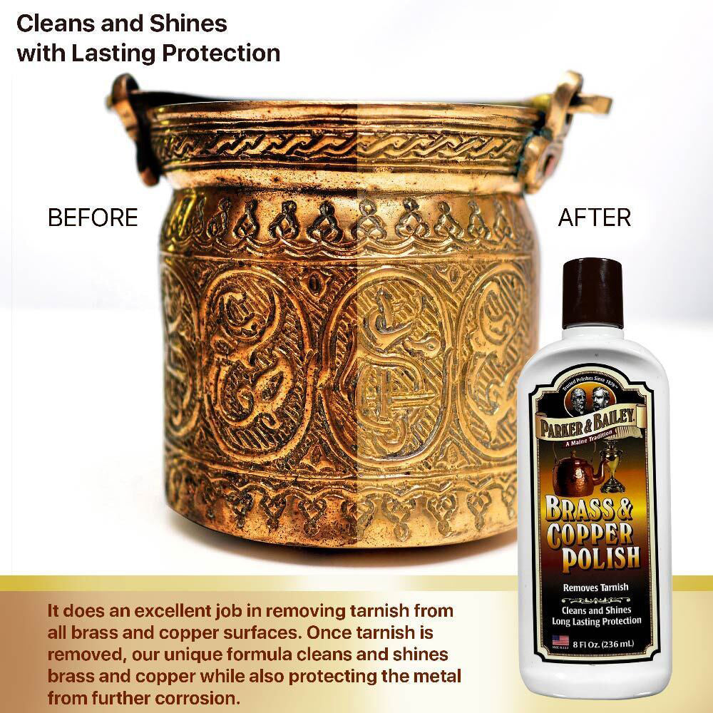 Parker & Bailey 236ml Brass & Copper Polish Tarnish Remover Cleaning Formula — image 6