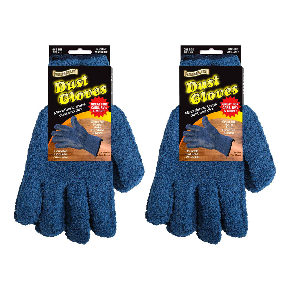 Parker & Bailey Microfibre Dust/Dirt Cleaning Gloves (2 Pack)