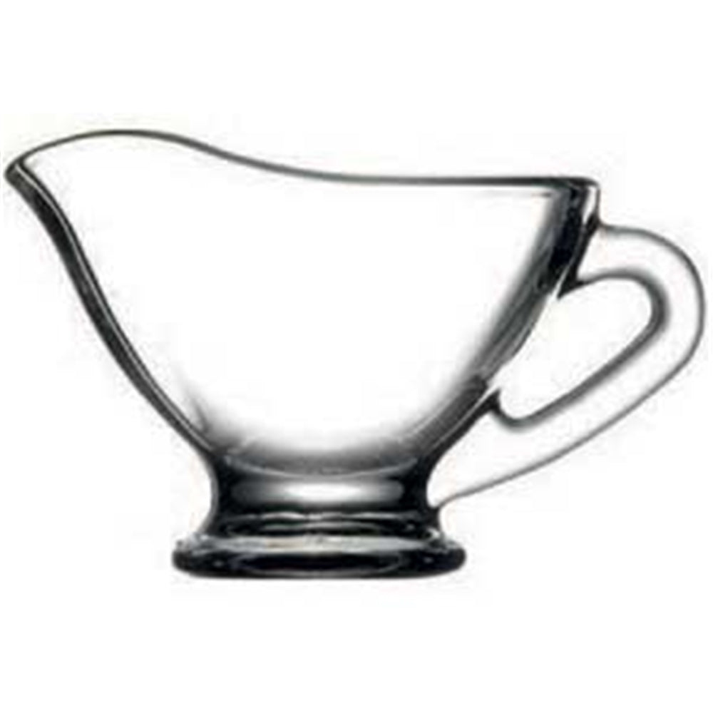 Pasabahce Basic Glass Sauce Boat Set Serving Cup Container w/ Handle Clear (2 Pieces) — image 2