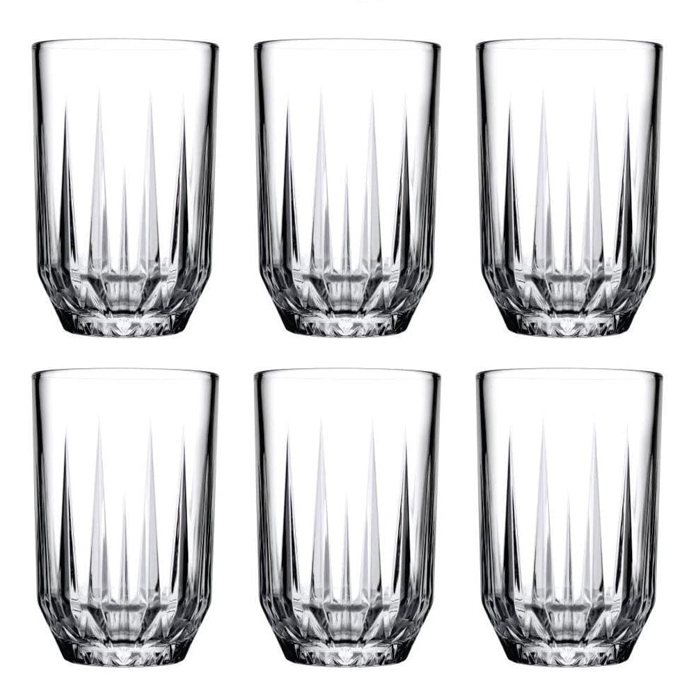 Pasabahce Echo Hi Ball Soda Lime Glass Drinking Beverage Tumbler 350ml (6 Pieces)