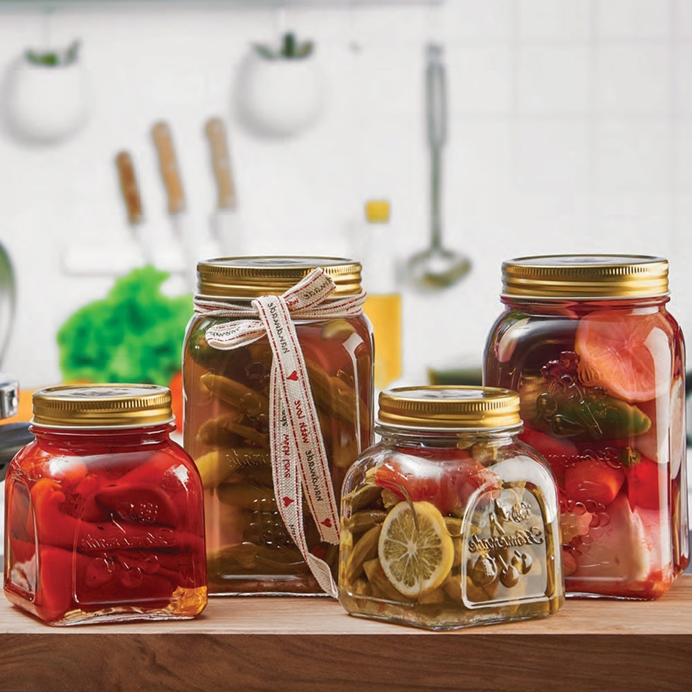 Pasabahce Homemade 1500ml Glass Preserve Jar Food Storage Container w/ Lid Clear — image 3