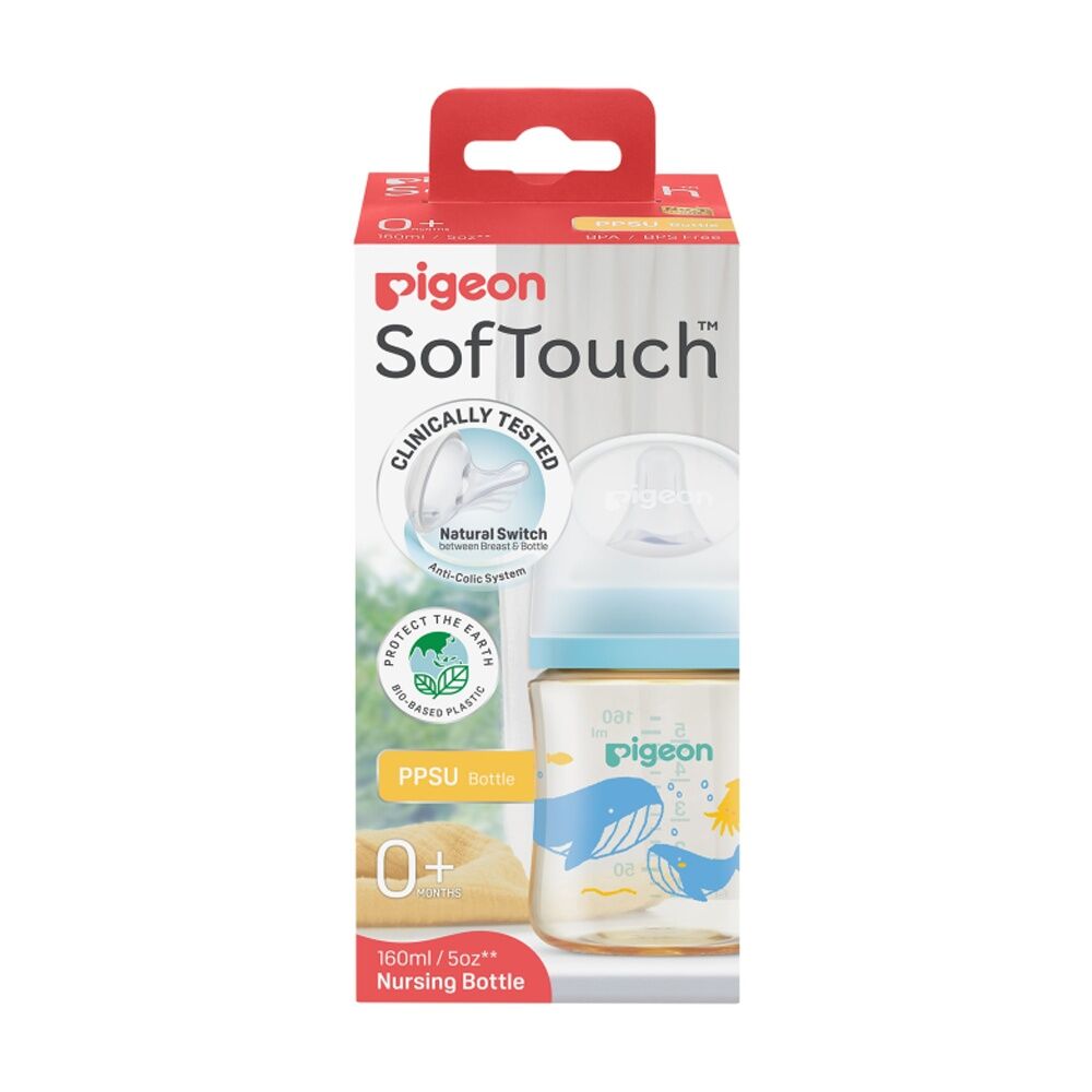 Pigeon Softouch BPP Nursing Baby Bottle PPSU Ocean Dive 160ml Anti-Colic 0m+