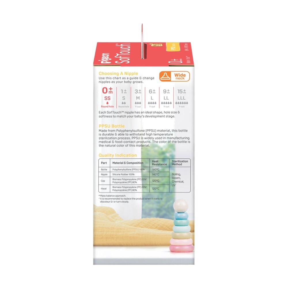 Pigeon Softouch BPP Nursing Baby Bottle PPSU Ocean Dive 160ml Anti-Colic 0m+ — image 4