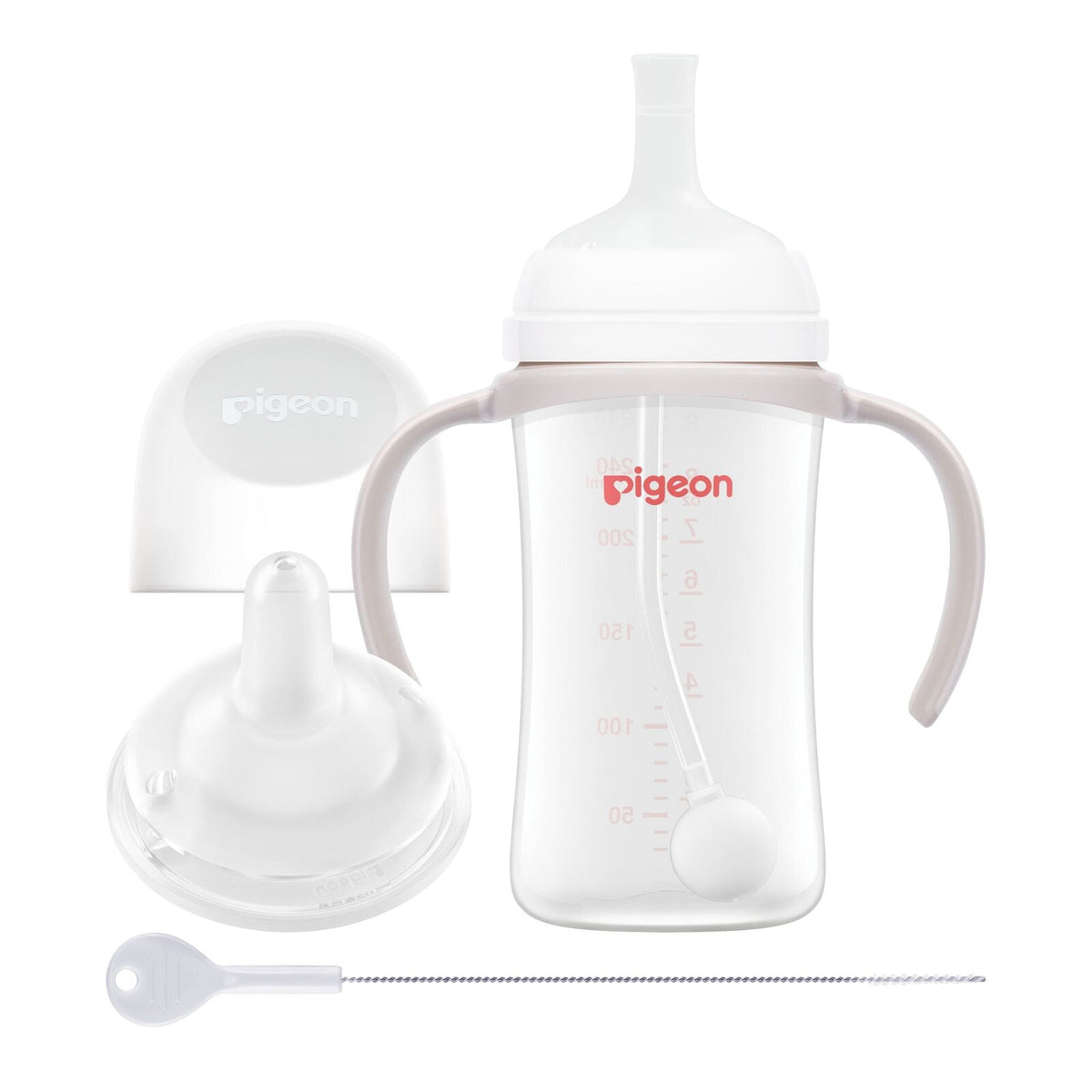 Pigeon Softouch Step-Up Straw Baby Bottle Set 240ml PP Training 6m+ (2 Pack) — image 4