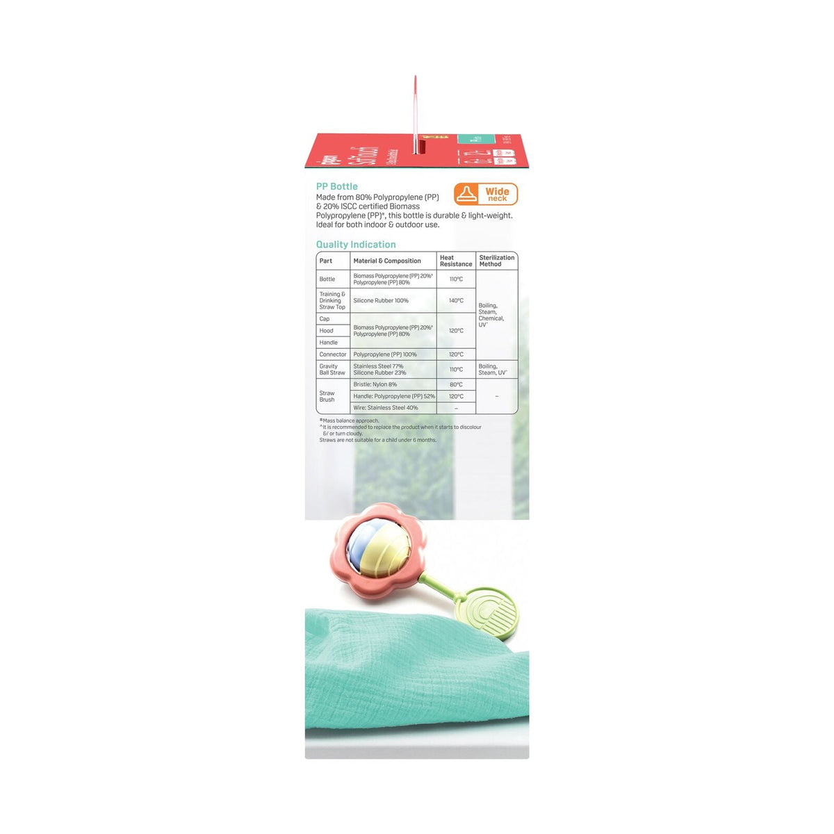 Pigeon Softouch Step-Up Straw Baby Bottle Set 240ml PP Training 6m+ (2 Pack) — image 6
