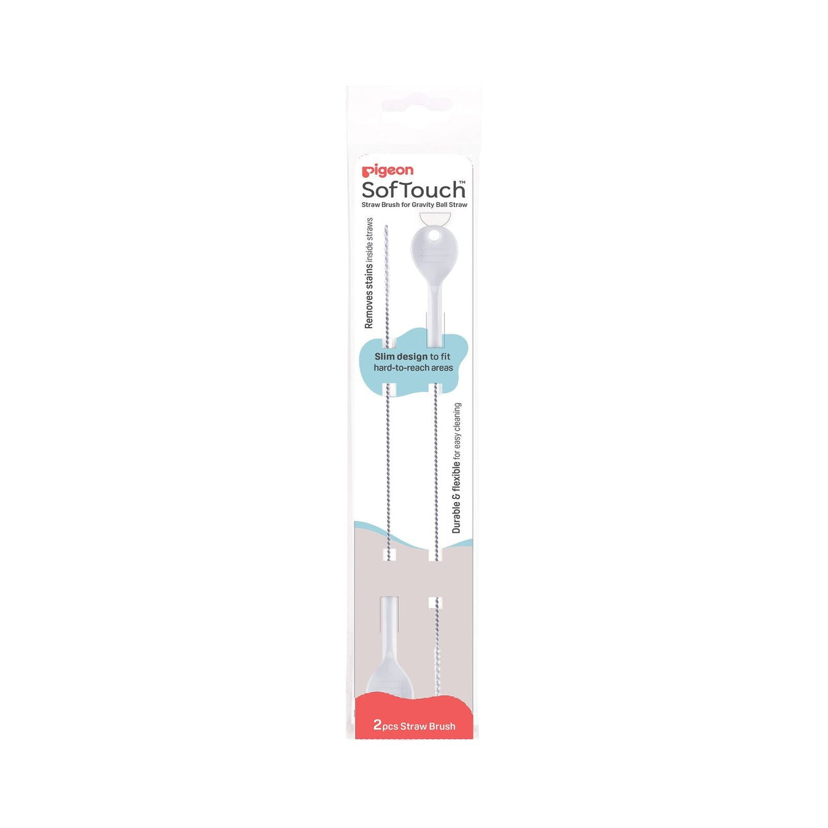 Pigeon Softouch 2 Step Cleaning Straw Brush Durable Tool (4 Pack) — image 3