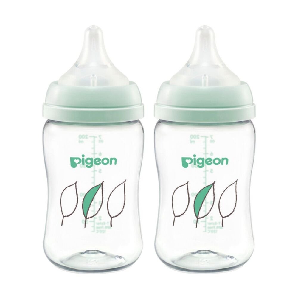 Pigeon SofTouch III Bottle T-Ester 200ml Leaf Anti-Colic 0m+ (2 Pack)