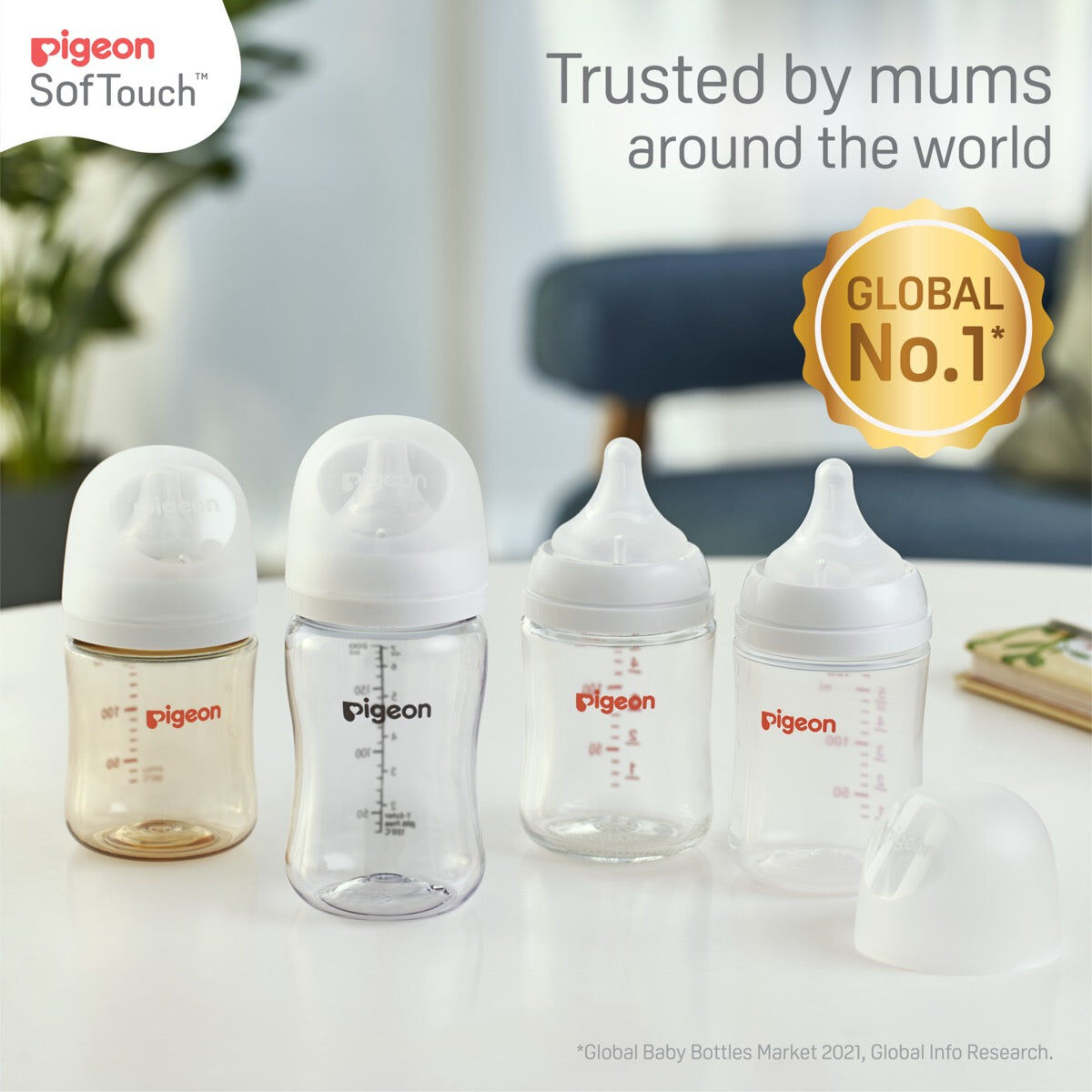 Pigeon SofTouch III Bottle T-Ester 200ml Leaf Anti-Colic 0m+ (2 Pack) — image 10