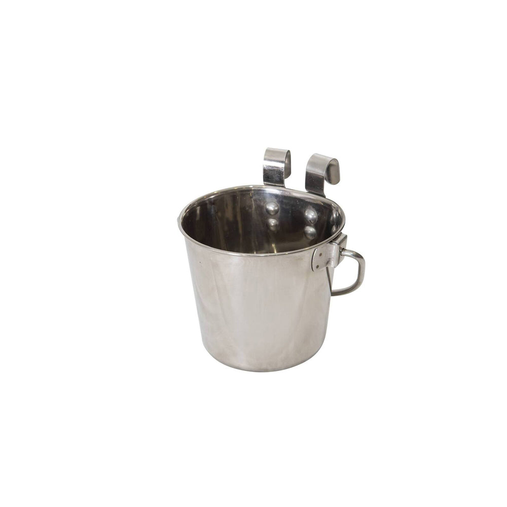Superior Pet Essentials Durable Flat Sided Bucket with Riveted Hooks 1.9L (2 Pack)