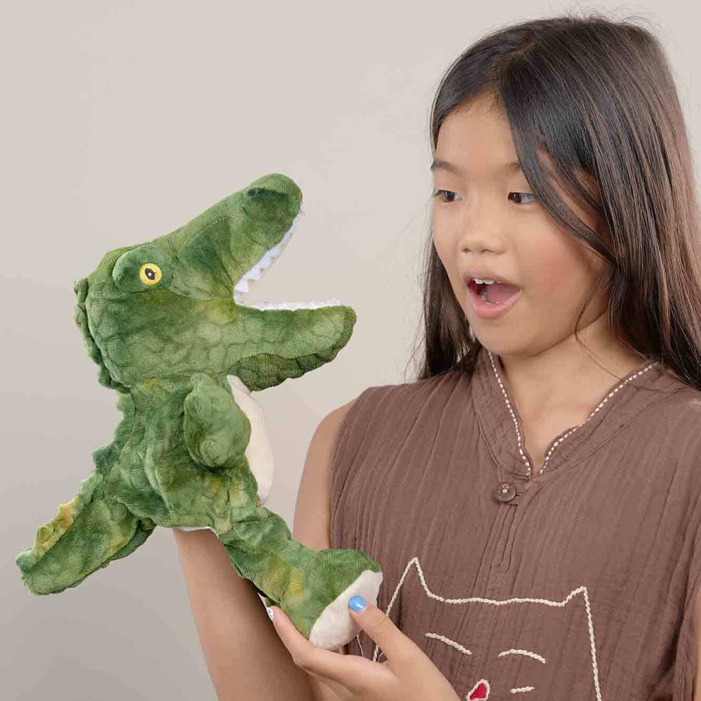 The Puppet Company Crocodile Eco Walking Puppet 32cm Hand Toy Green Kids 12m+ — image 2