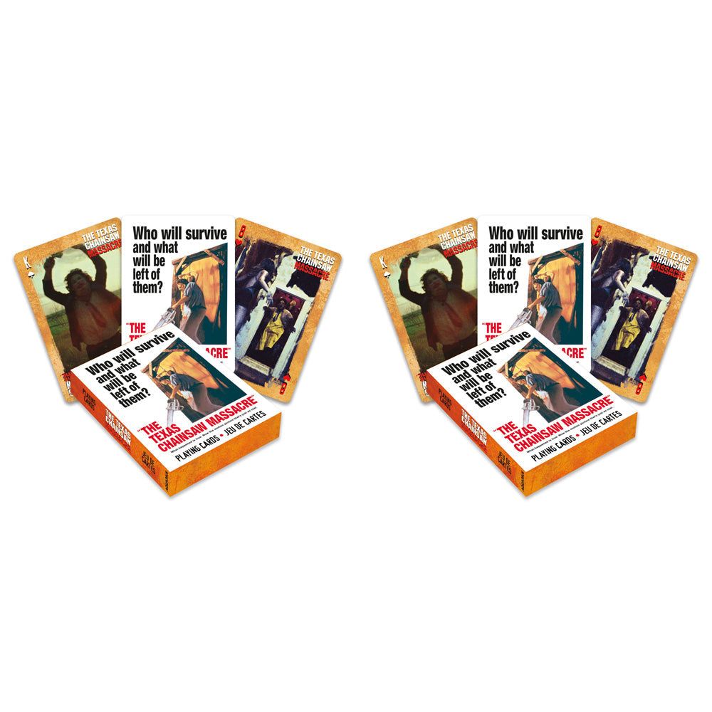Aquarius Texas Chainsaw Massacre Playing Card Poker Gaming Standard Deck Set (2 Pack)