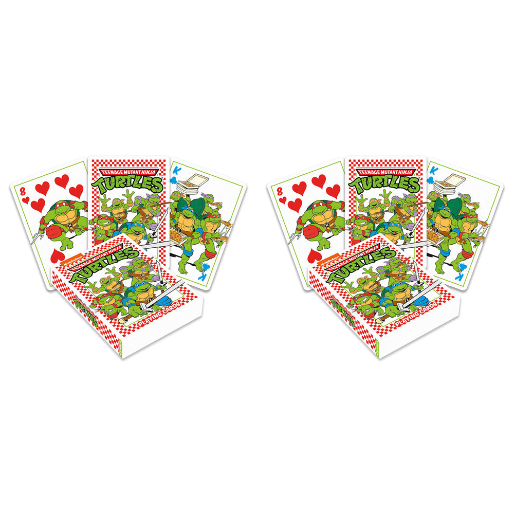 Aquarius Teenage Mutang Ninja Turtles Pizza Playing Card Poker Standard Deck (2 Pack)