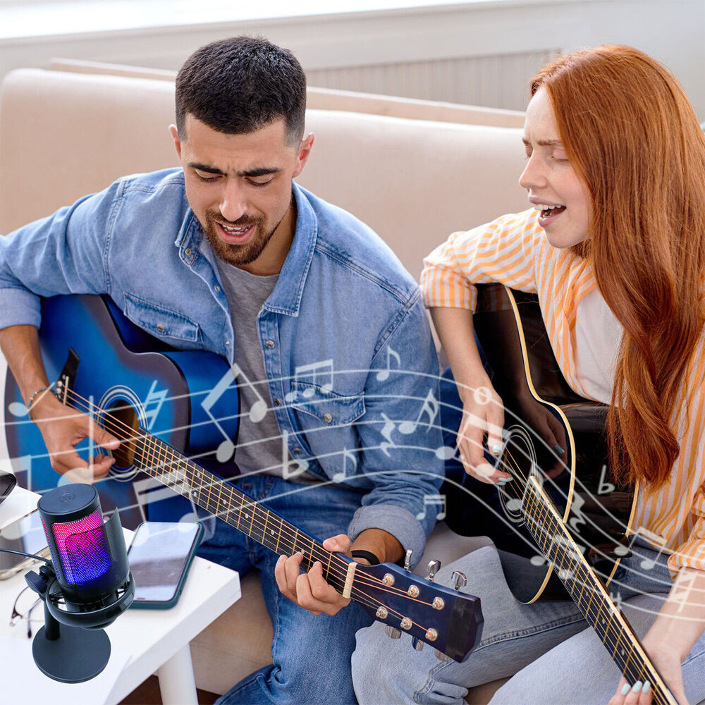 Laser Gaming RGB Lighting Streaming Microphone w/ Headphone Jack & Pop Filter — image 9