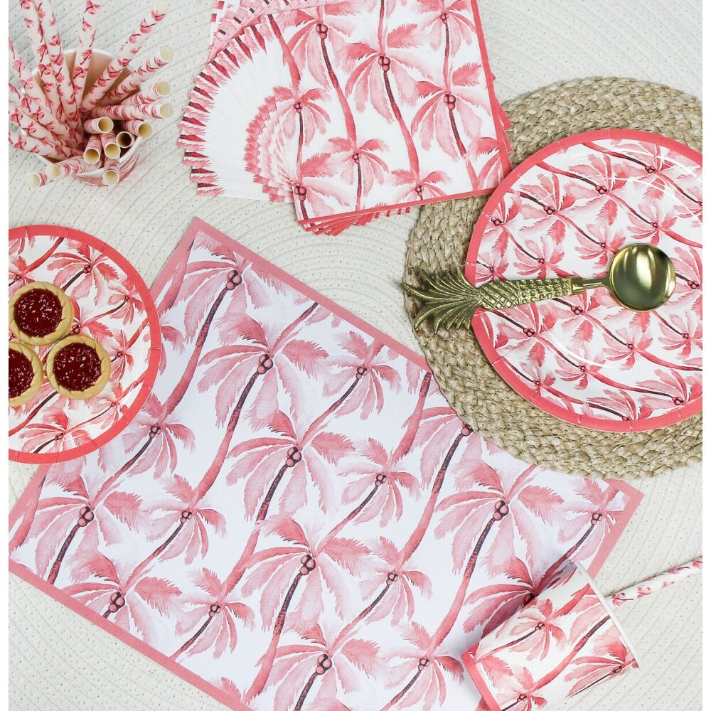 LVD 40x30cm Paper Placemat Dining Table Protector/Home Tableware Decor Palms (60 Pieces) — image 4