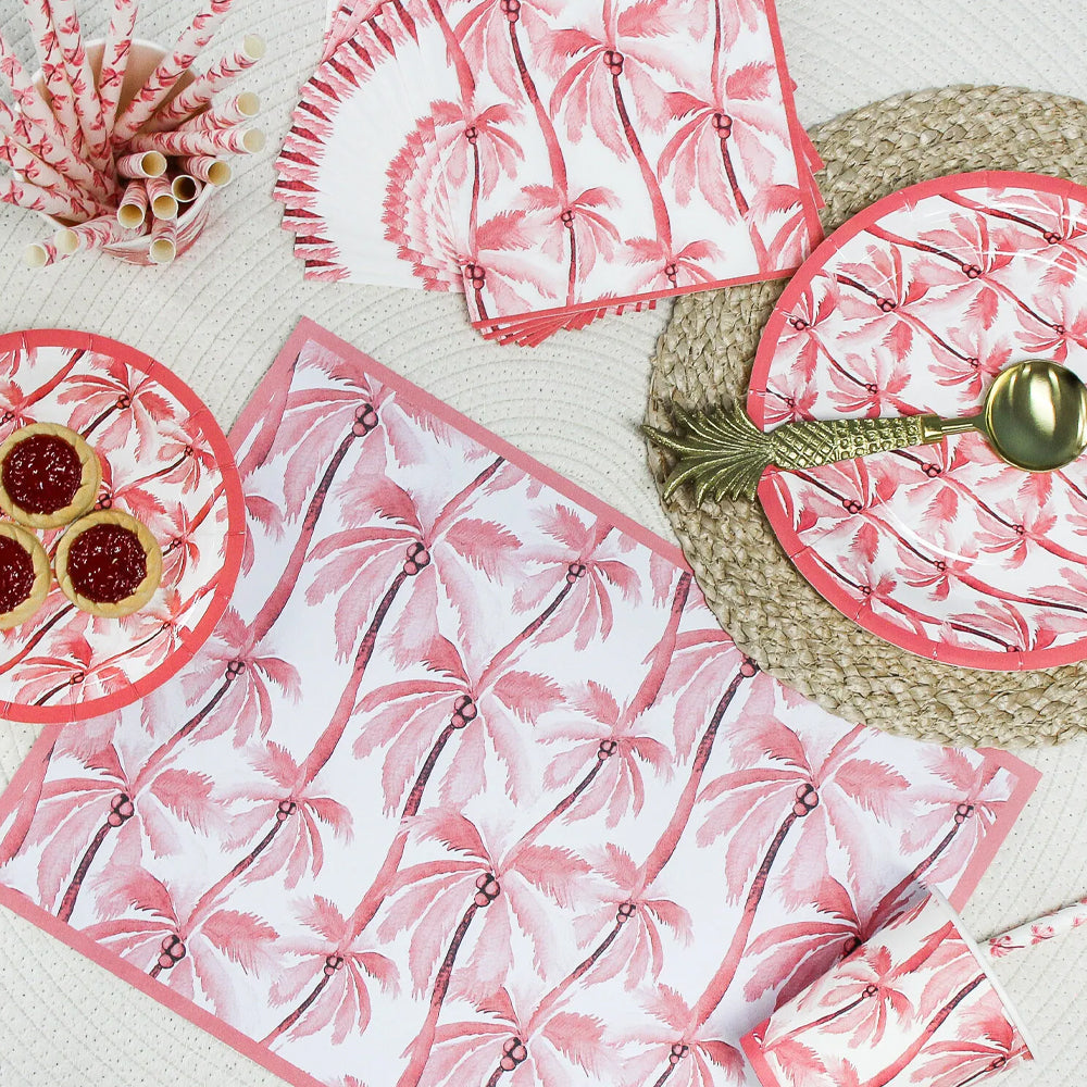 LVD 40x30cm Paper Placemat Dining Table Protector/Home Tableware Decor Palms (20 Pieces) — image 2