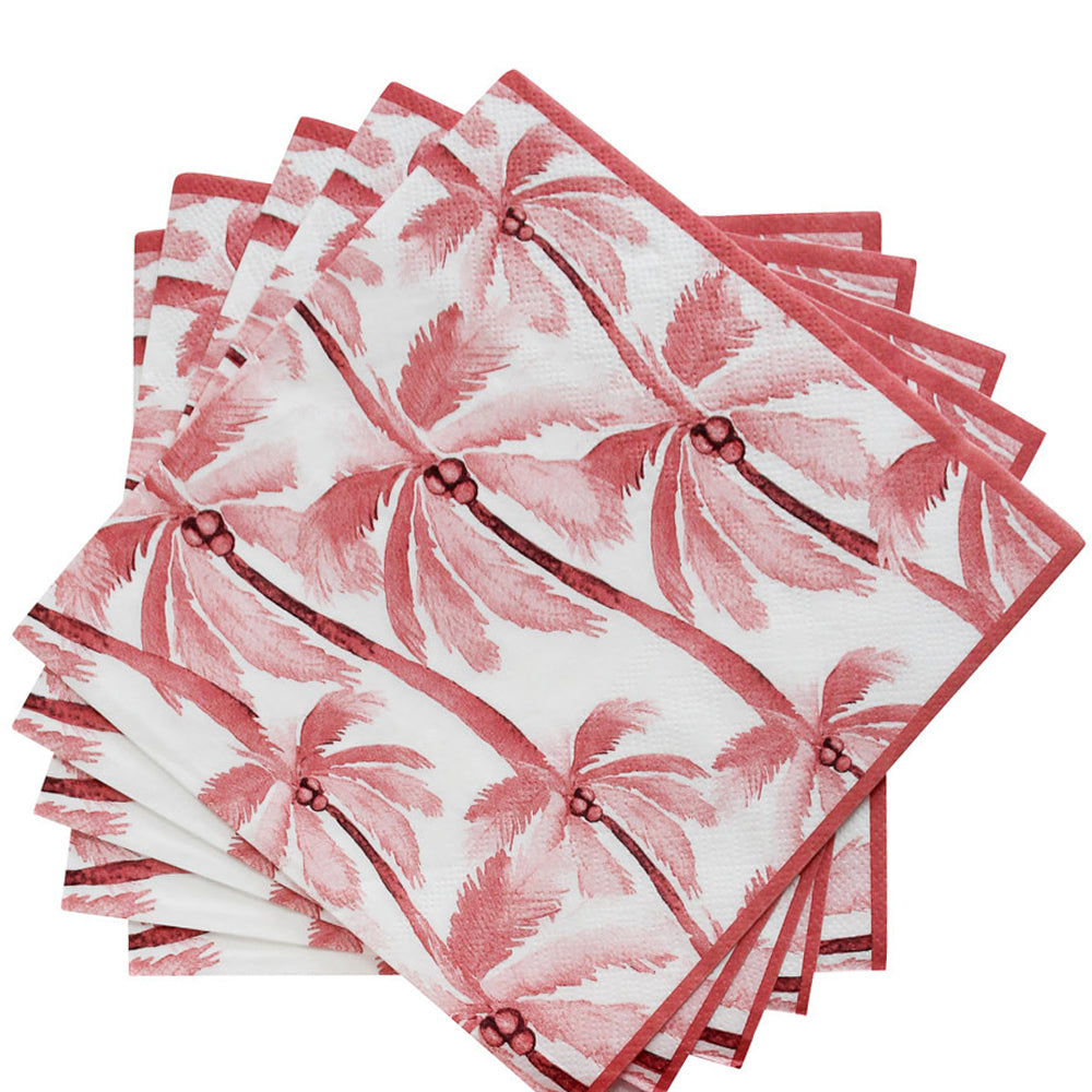 LVD Square 33cm Paper Napkin Tableware Dinner Party Table Decor Palms Pink (120 Pieces) — image 3