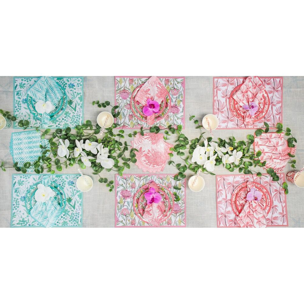 LVD Round 11cm Disposable Paper Cup Dinner Party Drinkware Natives Floral Pink (60 Pieces) — image 4