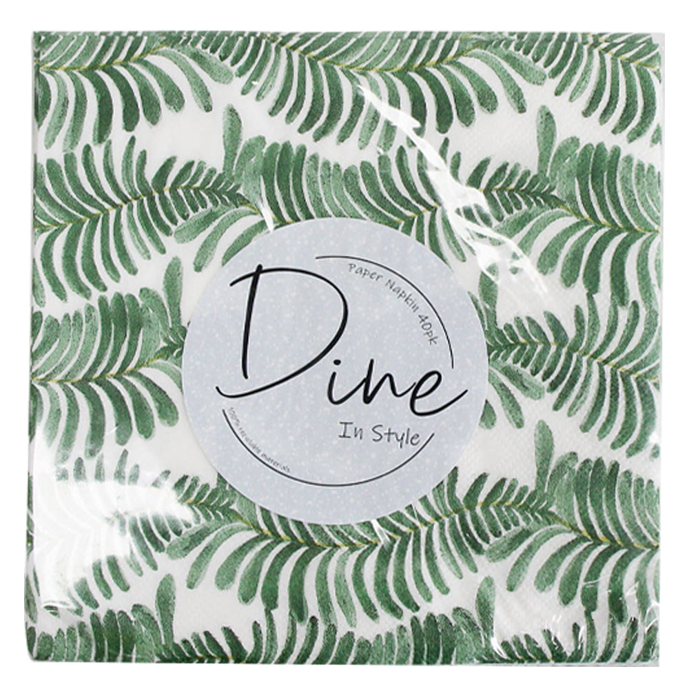 LVD Square 33cm Paper Napkin Tableware Dinner Party Table Decor Tropics Green (40 Pieces)