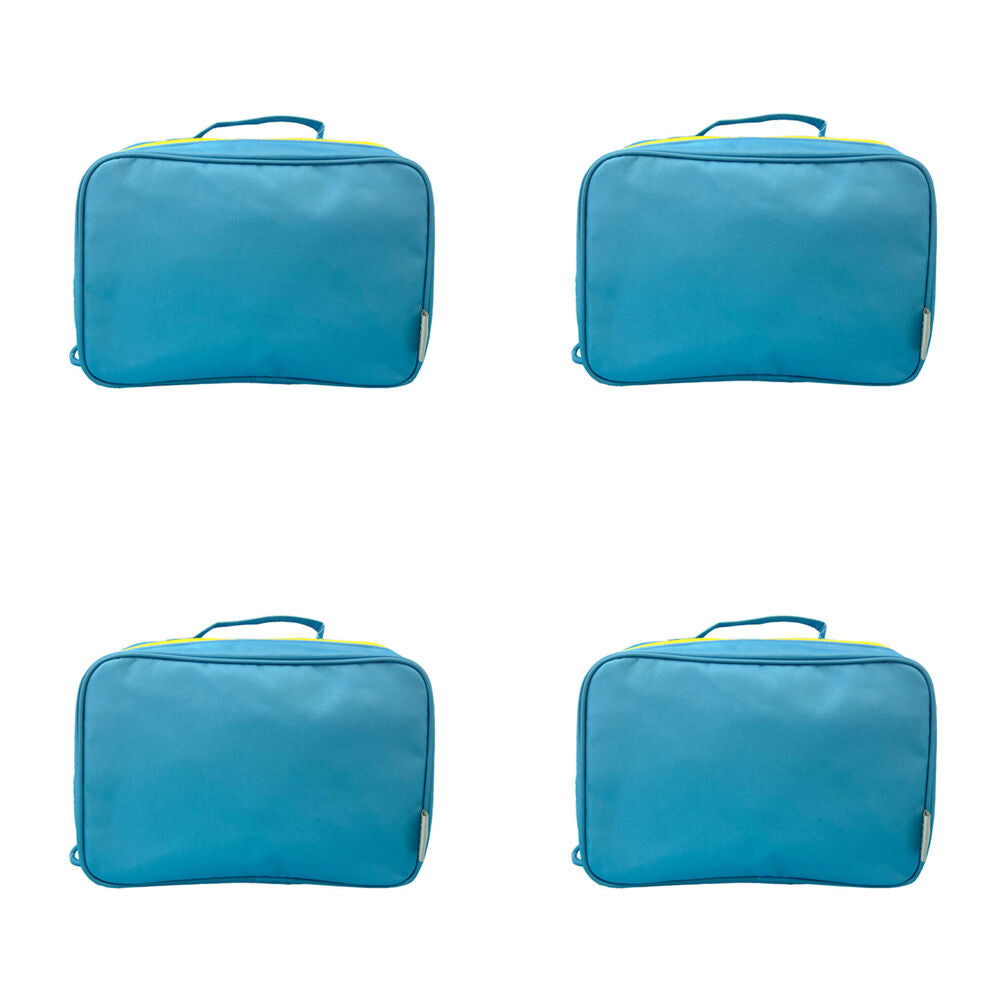 Frankie & ME Women's Makeup Cosmetics Hanging Travel Toiletry Bag 27cm Blue (4 Pack)