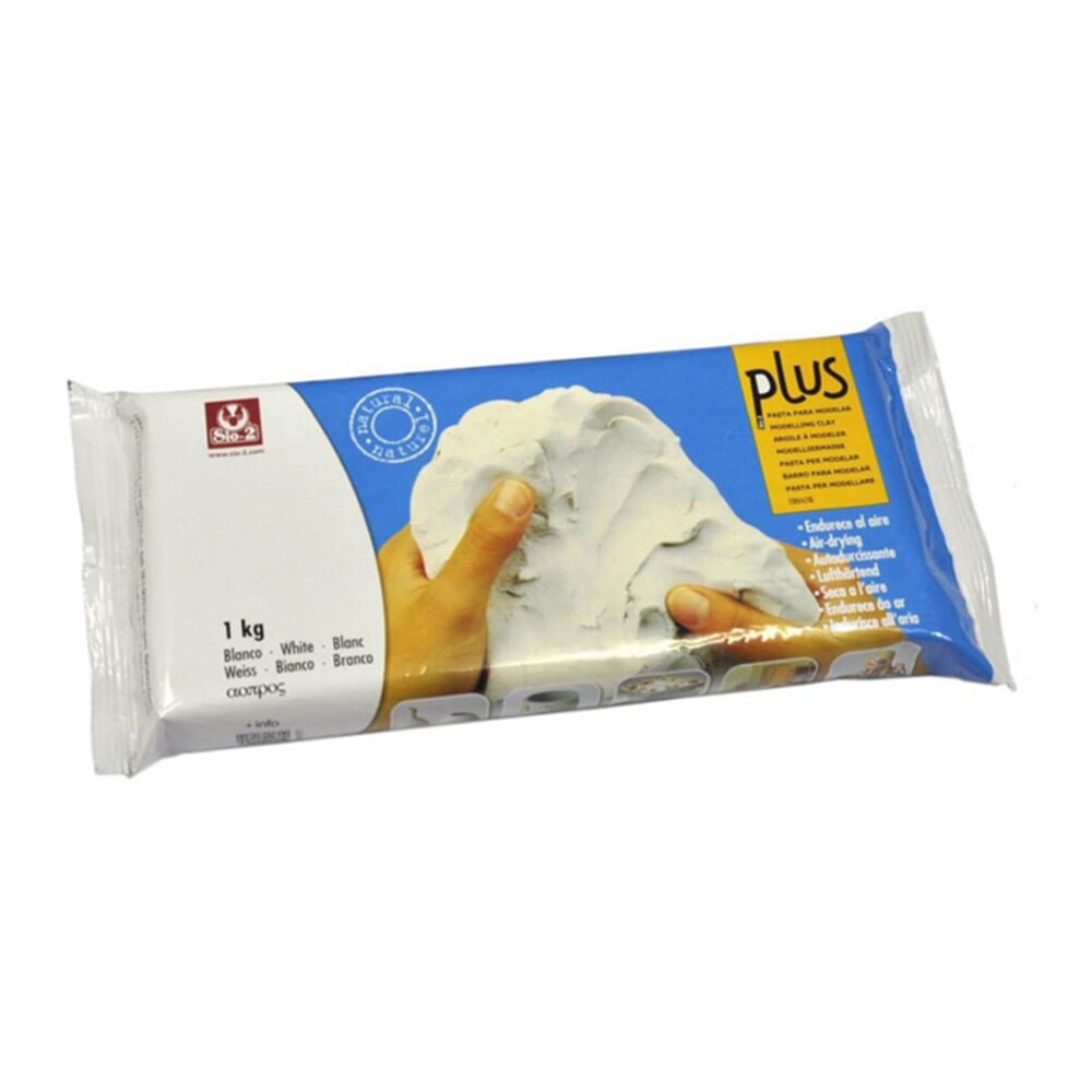 Sio-2 Plus Economy Self-Hardening Air-Dry Sculpting Clay 1kg Natural White (2 Pack) — image 2