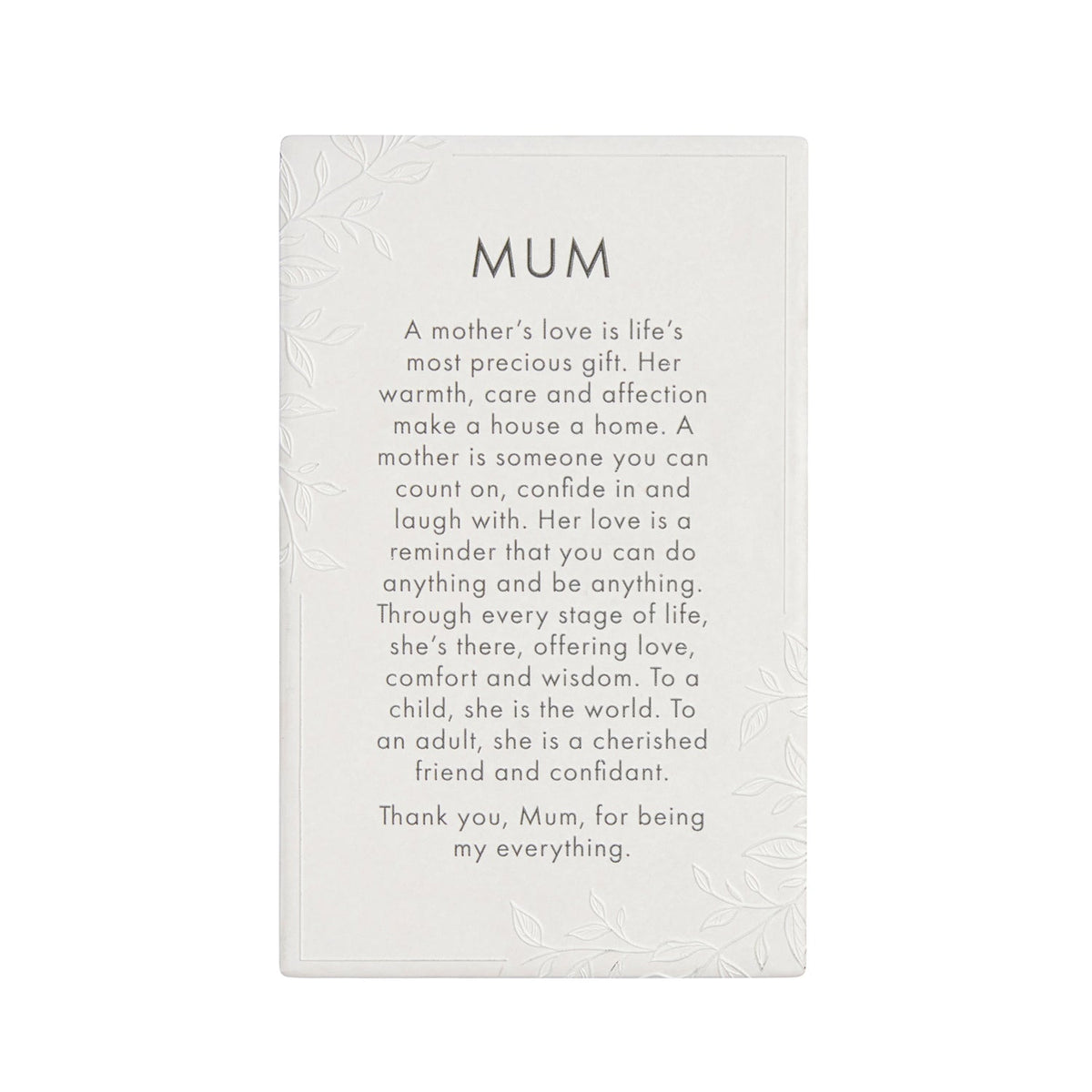 Splosh Precious Quote Mum Ceramic Standing/Hanging Decor Mother Verse White 16cm