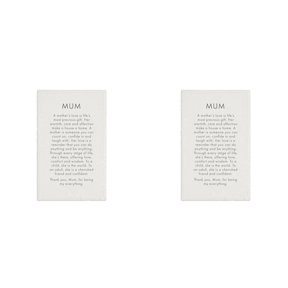 Splosh Precious Quote Mum Ceramic Standing/Hanging Mother Verse White 16cm (2 Pack)