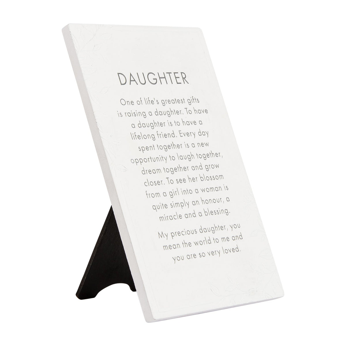 Splosh Precious Quote Daughter Ceramic Standing/Hanging Verse Decor White 16cm — image 2