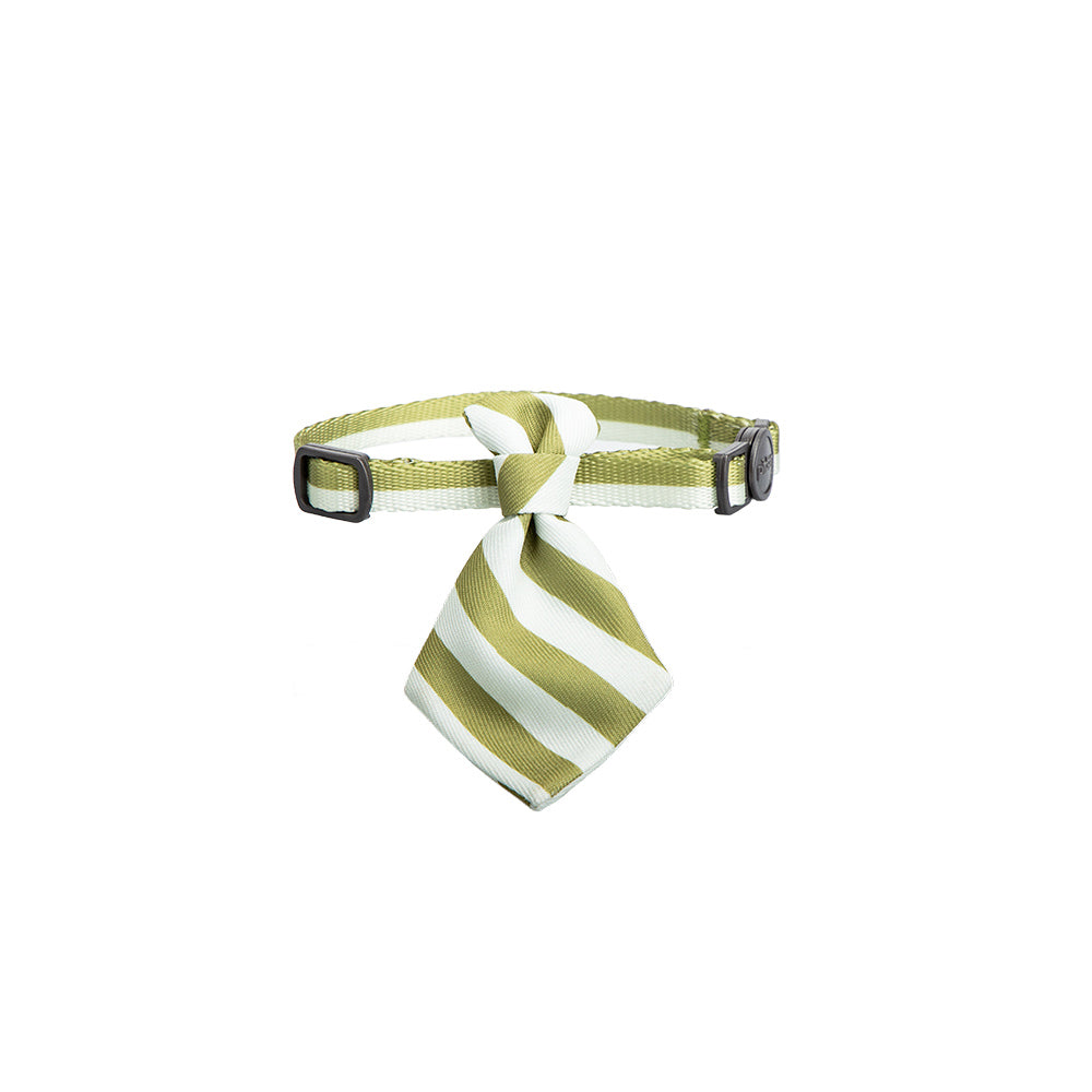 Pidan Adjustable 18-30cm Pet Cat/Kitten Necktie/Collar Accessory Green Stripe