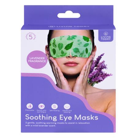 Living Today Soothing Self Heating Lavender Scented Moisturising Eye Mask (5 Pieces)