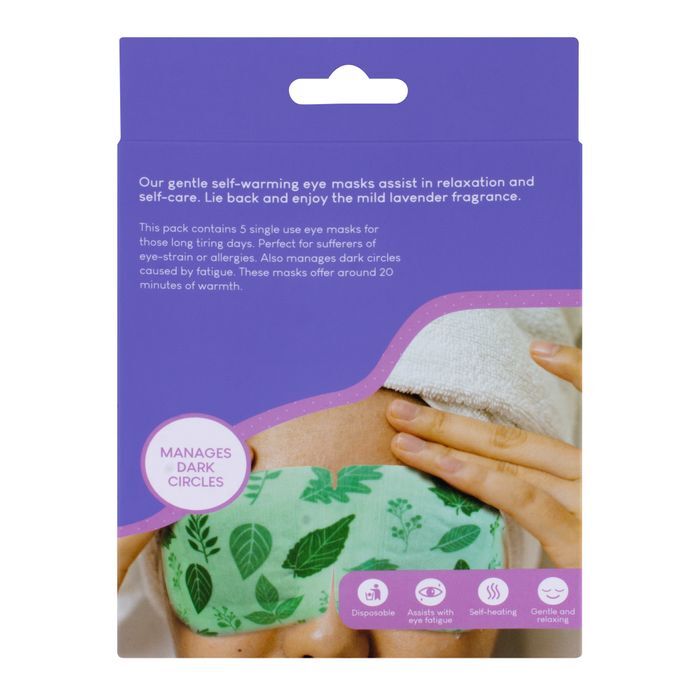 Living Today Soothing Self Heating Lavender Scented Moisturising Eye Mask (5 Pieces) — image 3